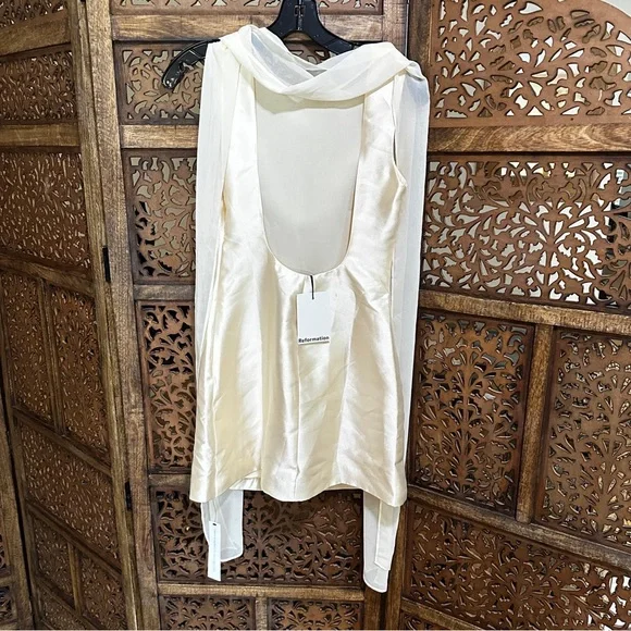NEW NWT Reformation Ecru Dress Champagne